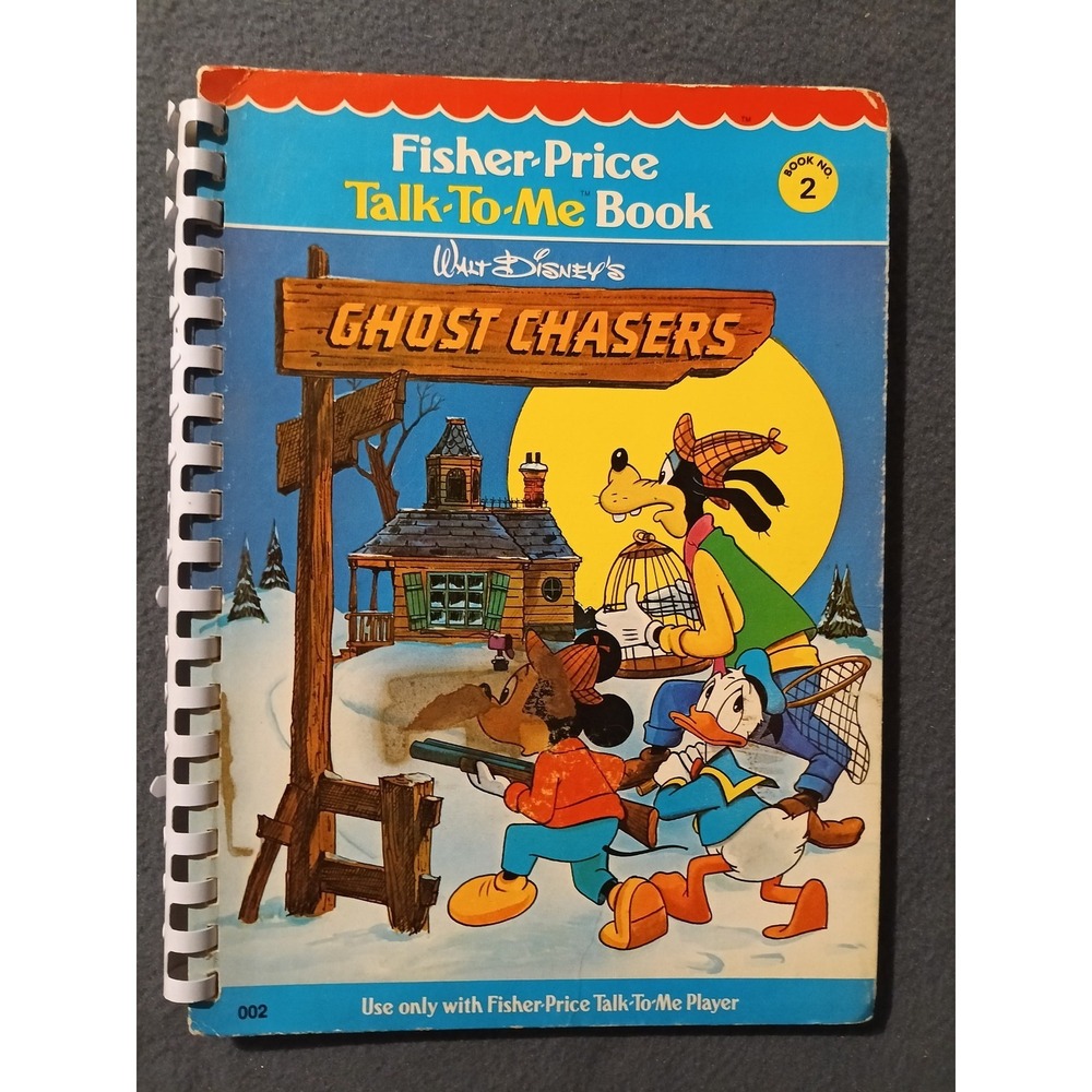 Vintage Fisher-Price Talk-To-Me Book Walt Disney's Ghost Chasers Book No. 2